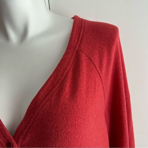 Salmon Buttom-up Cardigan Sweater, Size 3X, Columbia - Picture 5 of 8